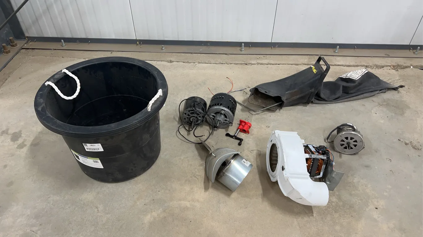 3 - Motors & Drier Blower, Chimney Cover & Pipe Clamp