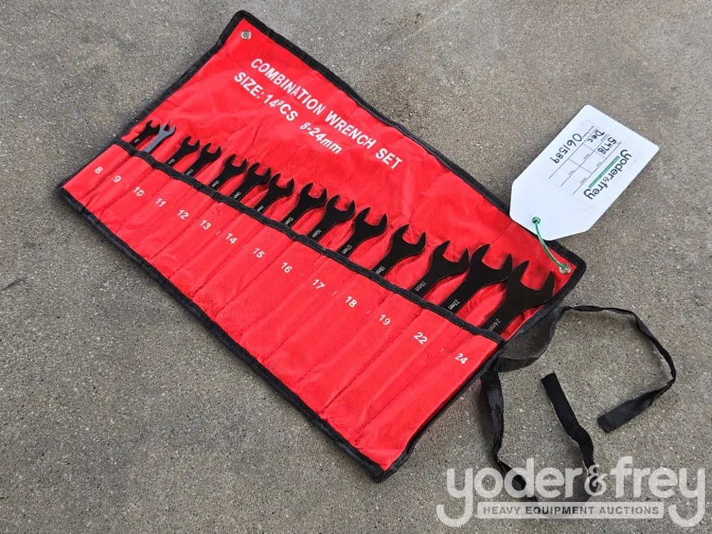 Unused 14 pc Combination Wrench Set, 8 to 24 mm