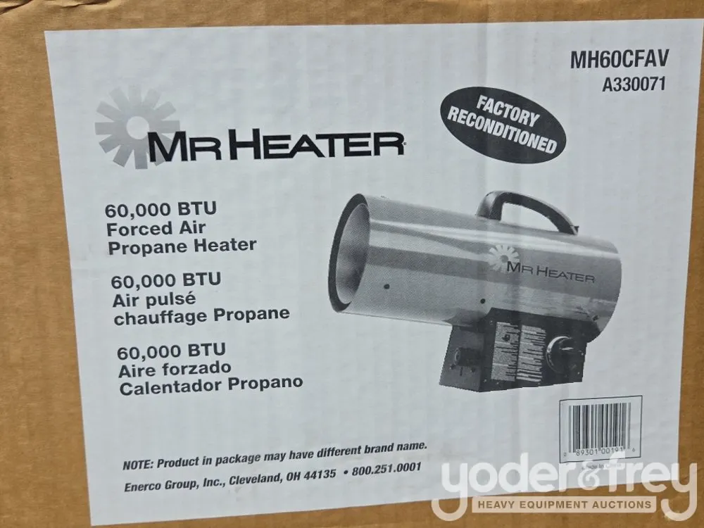 Unused 60,000 BTU Forced Air Mr Heater