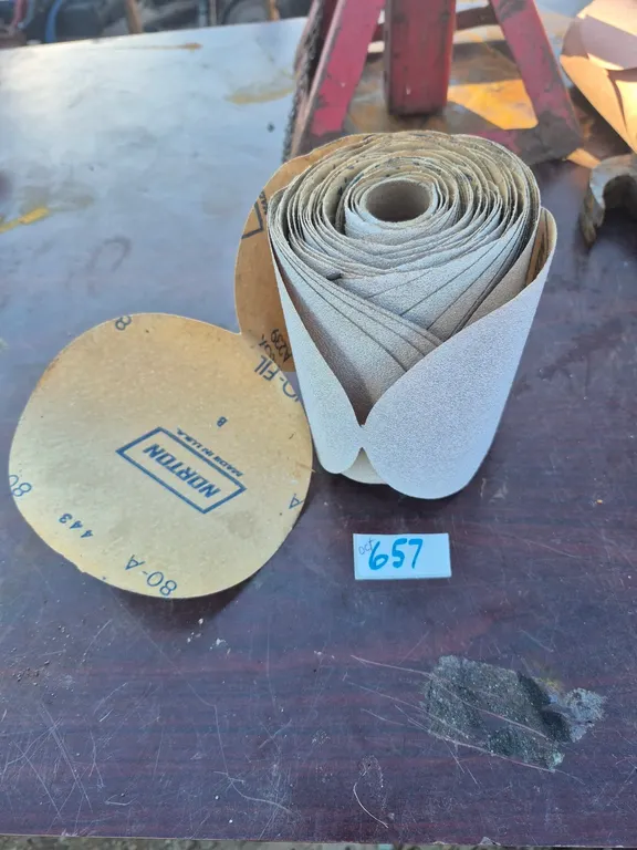 Norton brand sandpaper.
