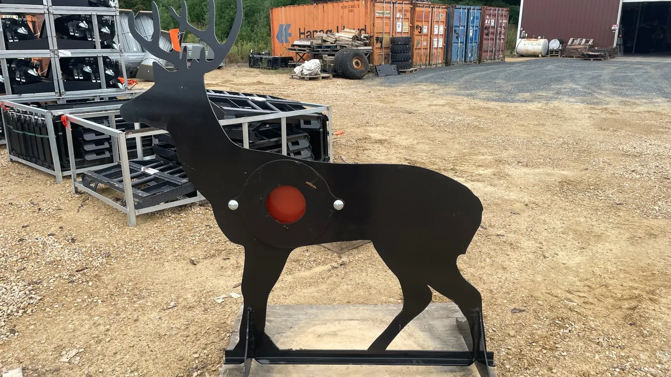 New KC AR500 Steel Deer Shooting Target with Heart Flapper