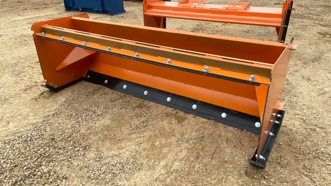 New KC 96" Snow Pusher/Pull Back Pusher for Skid Steer