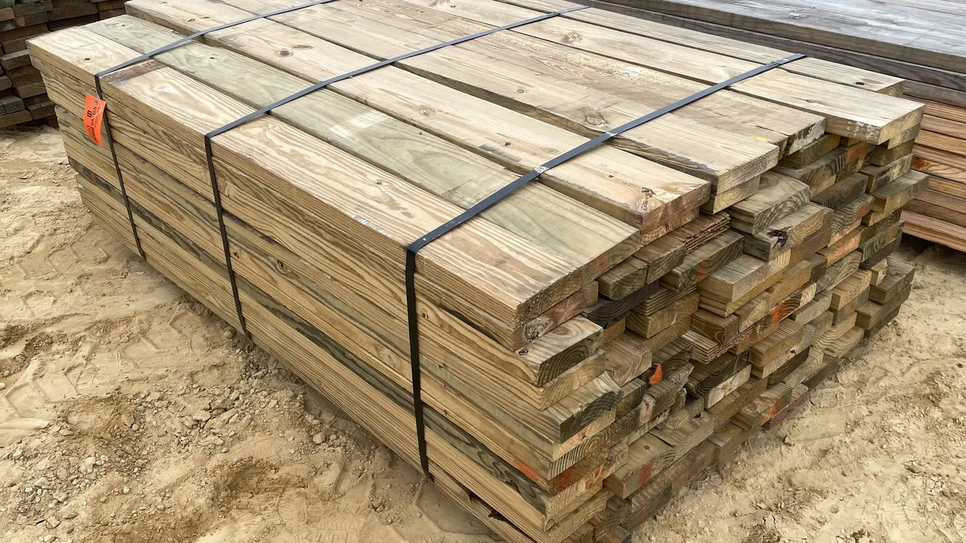 Bundle of Treated 2' x 6' and 2' x 8' Lumber