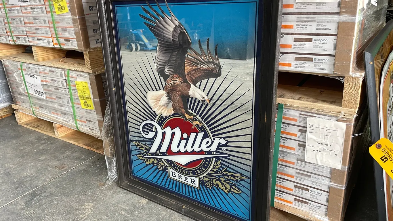 Wood Framed Miller Beer Sign