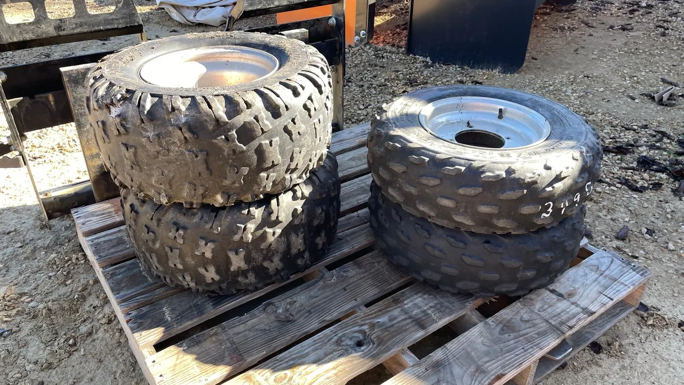 (4) ATV Rims and Tires