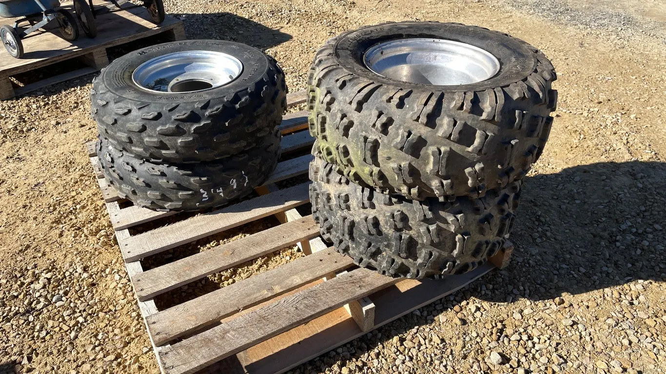(4) ATV Rims and Tires