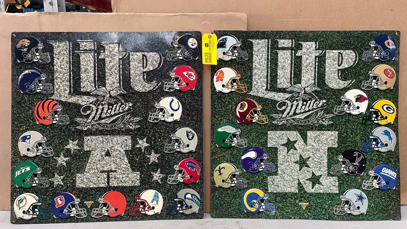 (2) Tin NFL Miller Signs