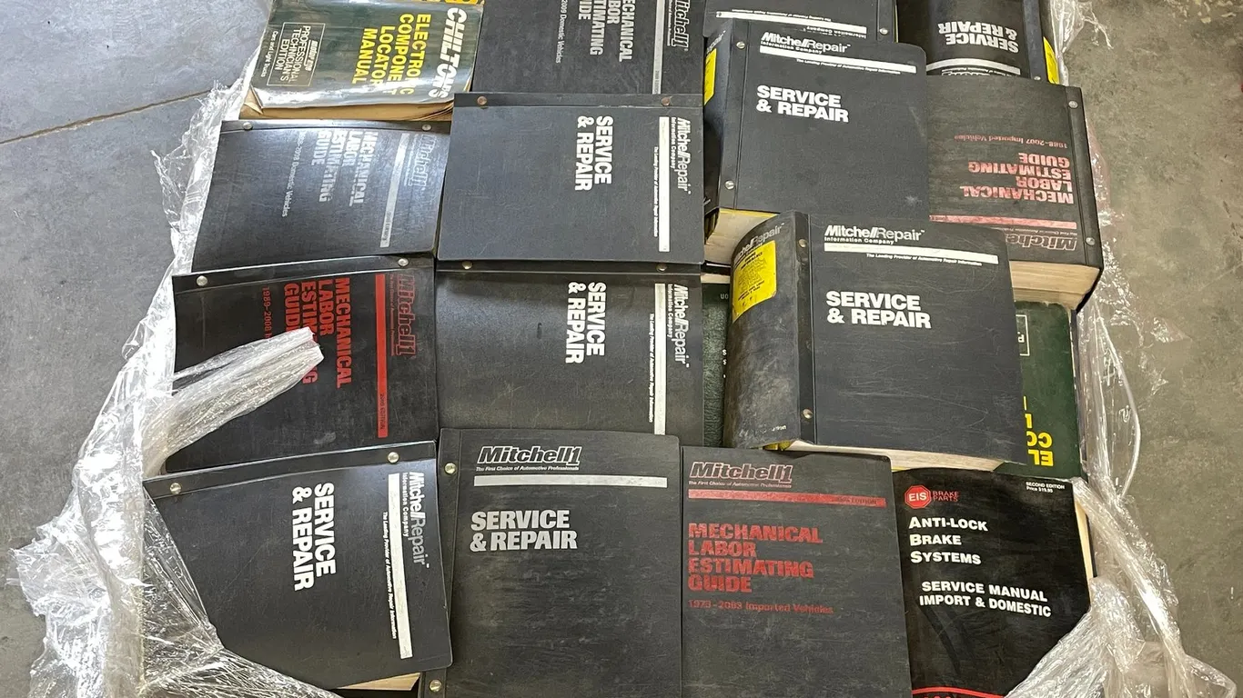 Pallet of Automotive Service and Repair Manuals