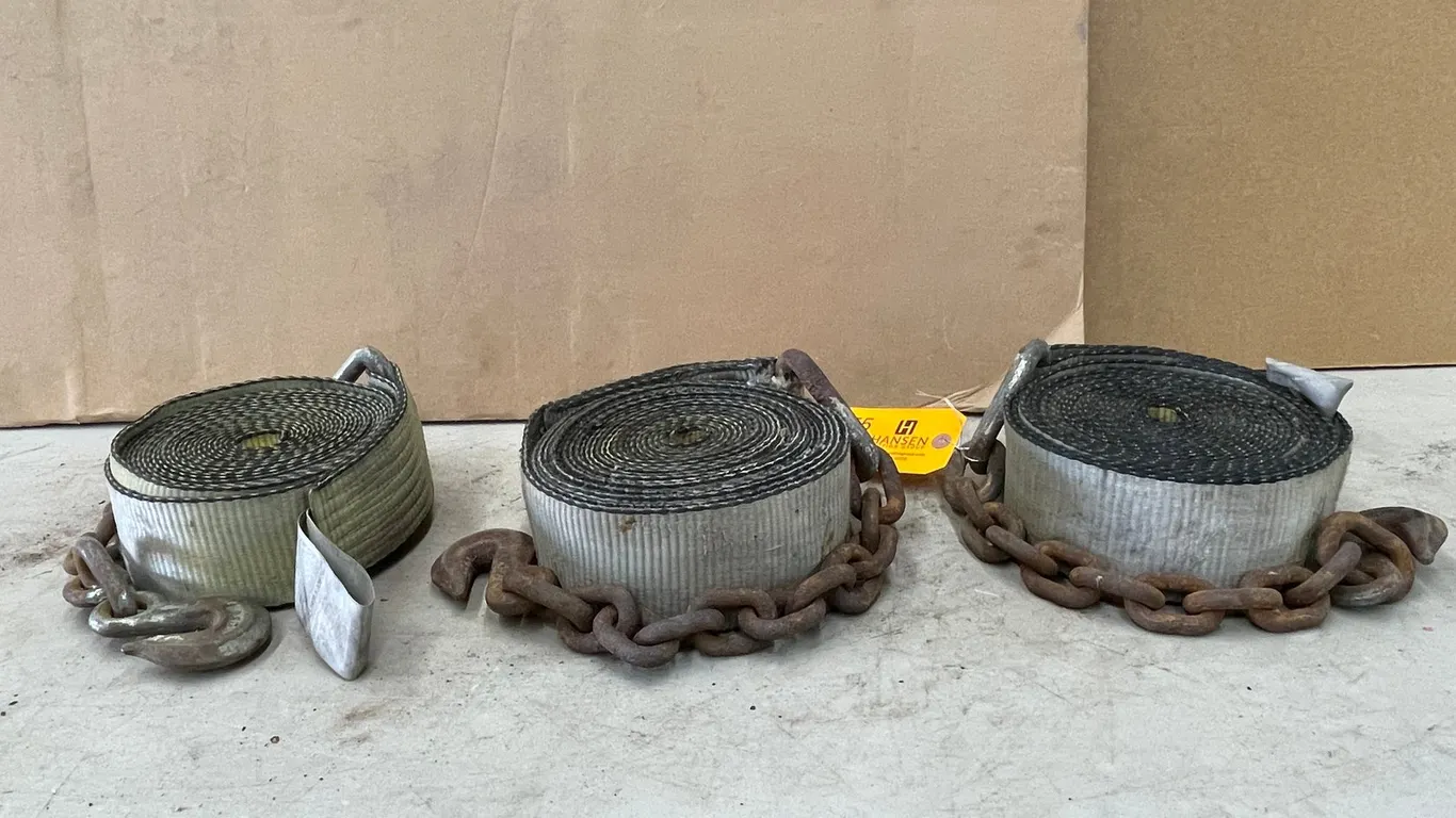 3" Wi-Winch Straps with Chain Ends