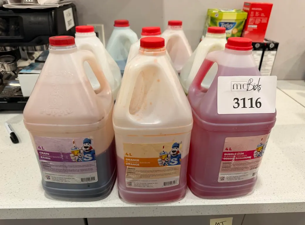 Assortment of Slushie Flavours