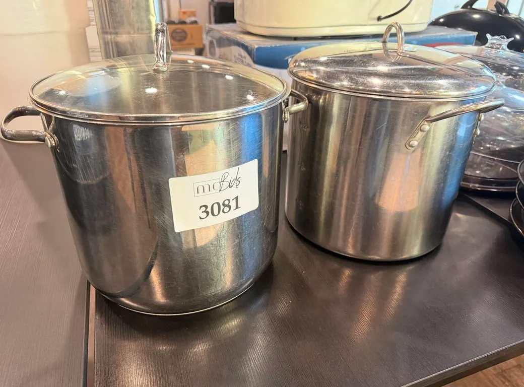 (2) 18-Quart Stock Pots