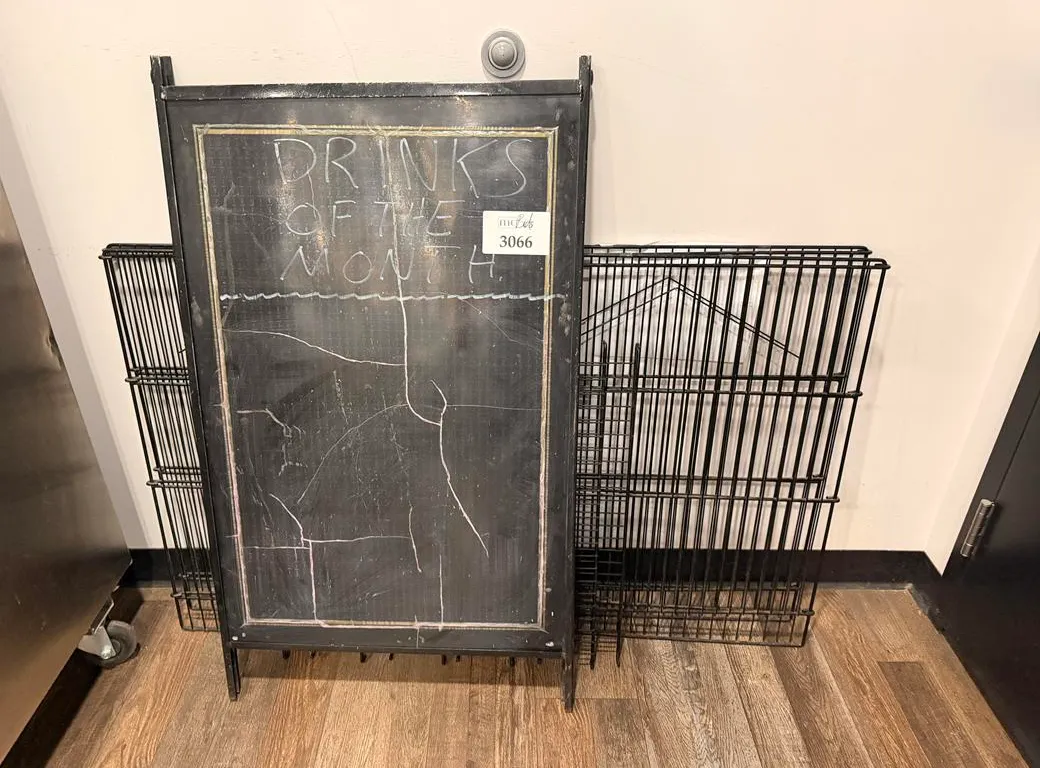 A-Frame Sidewalk Sign and (2) Wire Display Bins
