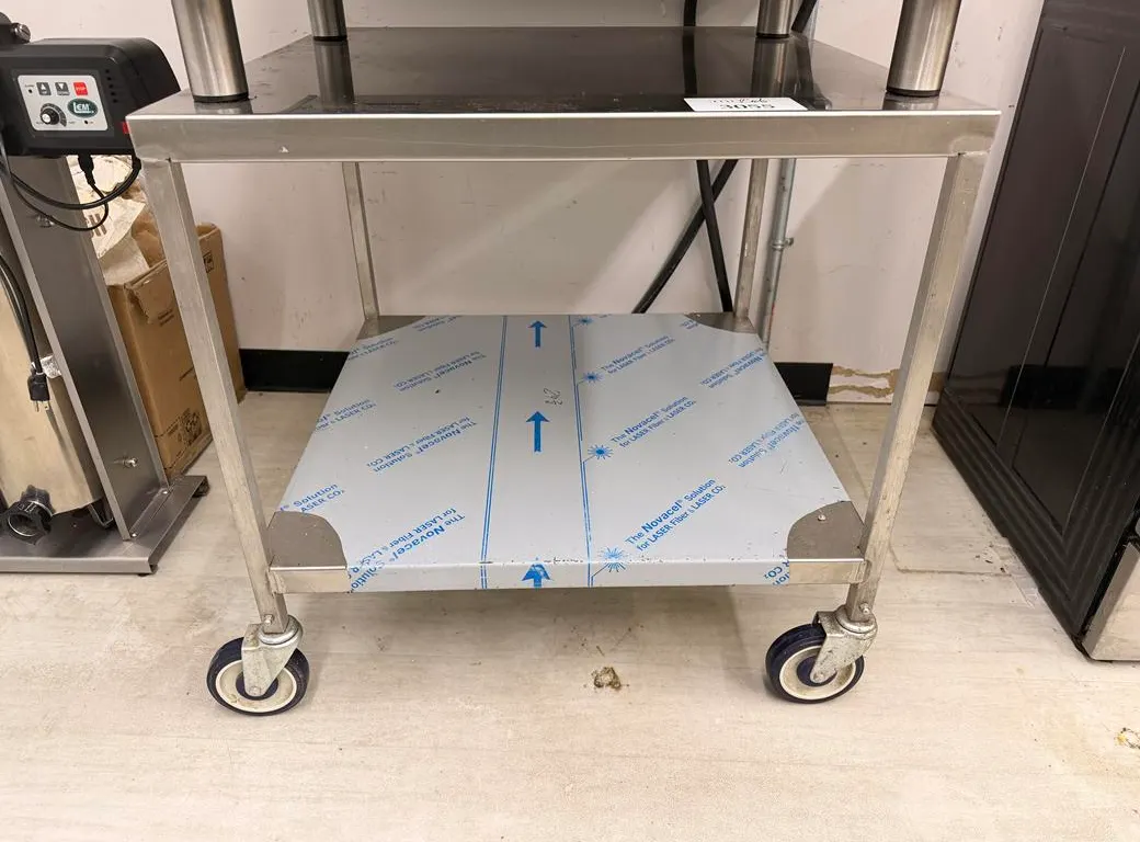 Stainless Steel Rolling Stand (30" x 30" x 30") with Bottom Shelf