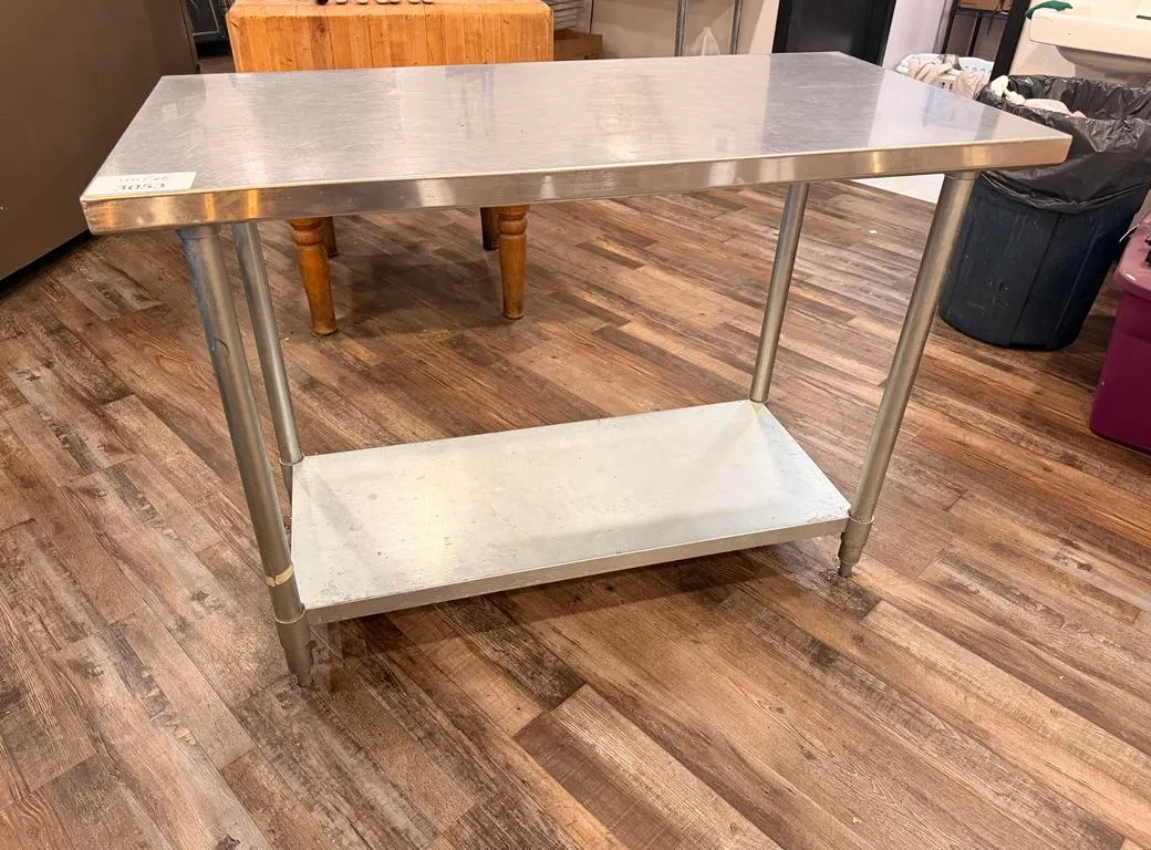 Stainless Steel Table (48" x 24" x 35"H) with Bottom Shelf