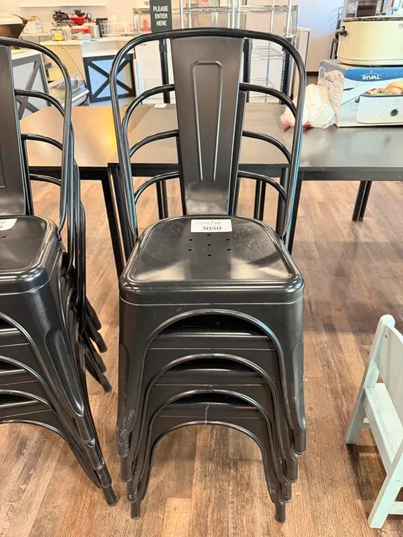 Stack of (4) Metal Chairs