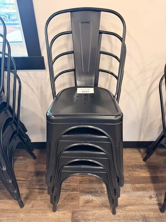 Stack of (4) Metal Chairs