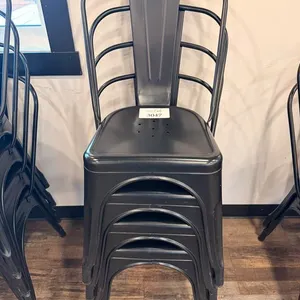 Stack of (4) Metal Chairs