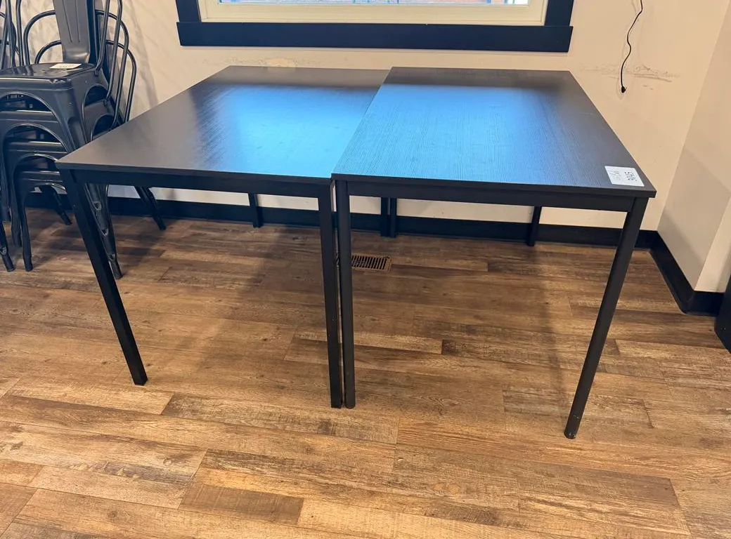 (2) 26 1/2" x 43 1/2" Metal Frame Tables (Standard Height 29 3/4")