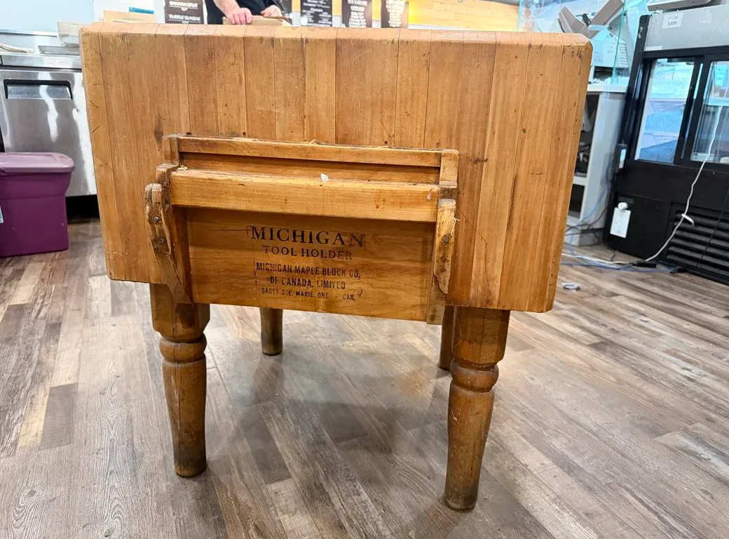 Michigan Maple Block Co. Butcher Block with Attached Tool Holder