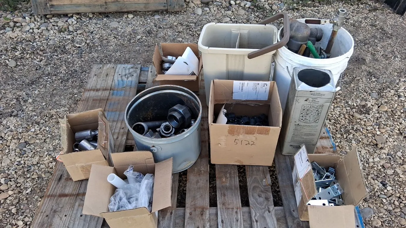 Assorted Pipe Fittings, Brackets (NC)