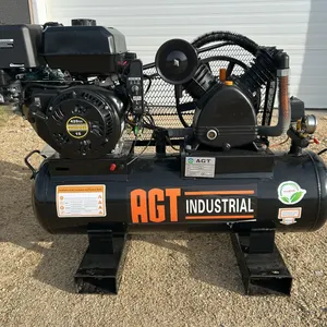 New AGT Gas Powered Air Compressor V-0.6/12.5G Gas-powered, Utilizing a 420cc Gasoline Engine Horsepower: 15 HP, Electric Start, Maximum Pressure: Cap