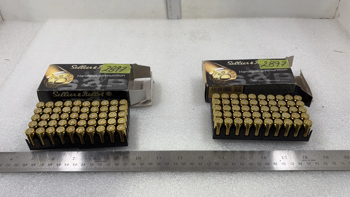 2 - Sellier & Bellot 40 S&W Cal Handgun Rounds *Unreserved*