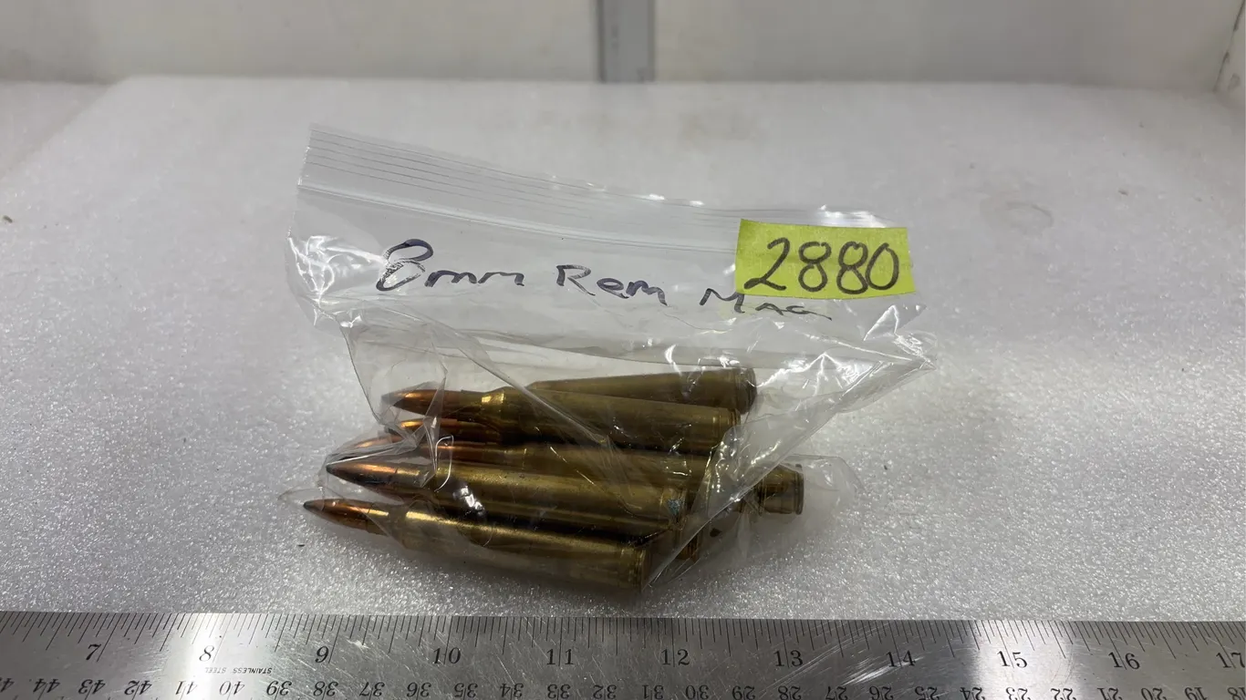 Bag of 8mm REM Mag Cal Rounds, Approx. 10 Rounds *Unreserved*