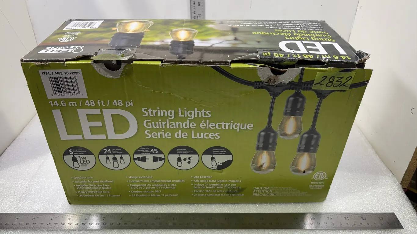 FEIT Electric LED String Lights, Approx. 14.6m Long *Unreserved*
