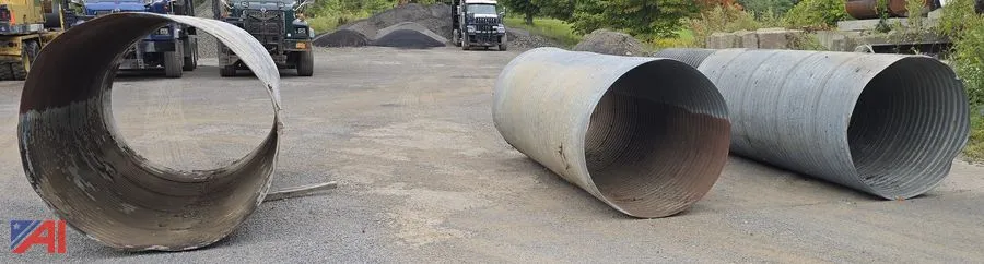 (3) Sections of Corrugated Pipe
