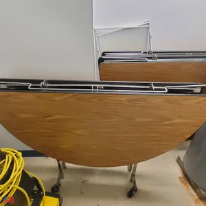 (3) Folding/Rolling Round Tables
