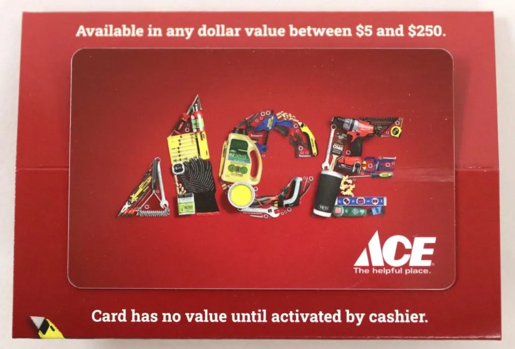 $25 gift card to ACE