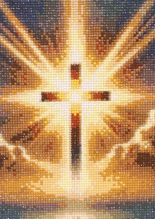 Diamond Art Cross Framed