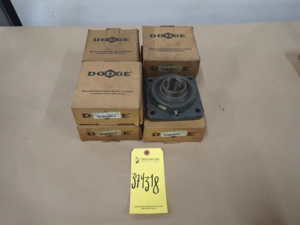 Lot of (8) Dodge 4 Bolt Flange Mount Bearings