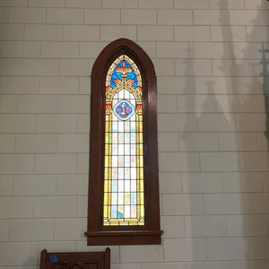 STAIN GLASS WINDOW 20”x76”(BRING TOOLS AND HELP TO REMOVE)