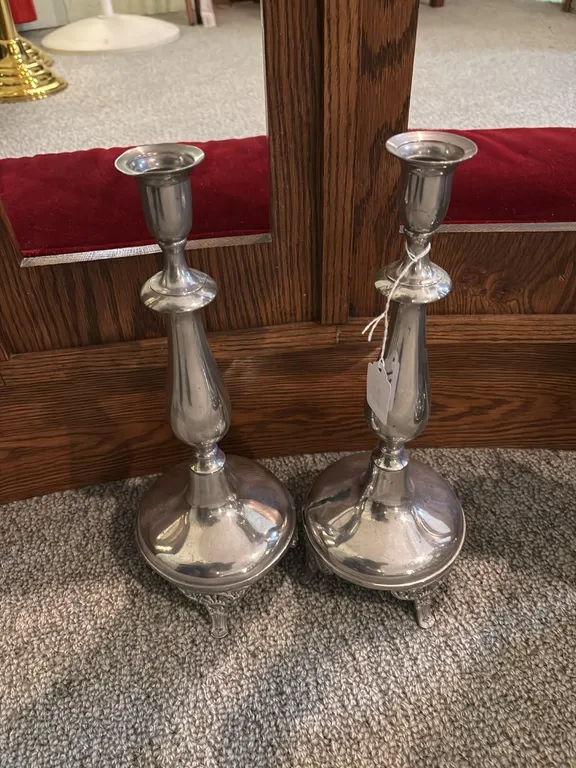 SILVER CANDLE STICK HOLDERS