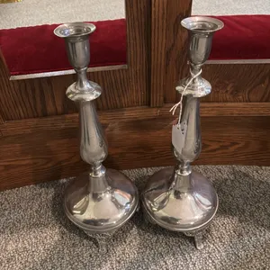 SILVER CANDLE STICK HOLDERS