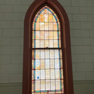 STAIN GLASS 34”x92”(BRING TOOLS AND HELP TO REMOVE)