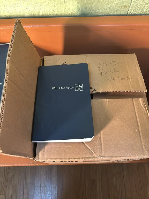 ONE VOICE LEADER AND ACCOMPANYMENT AND 48 HYMNALS