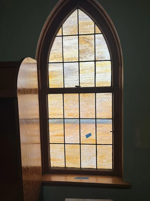 STAIN GLASS WINDOW 24”X53”