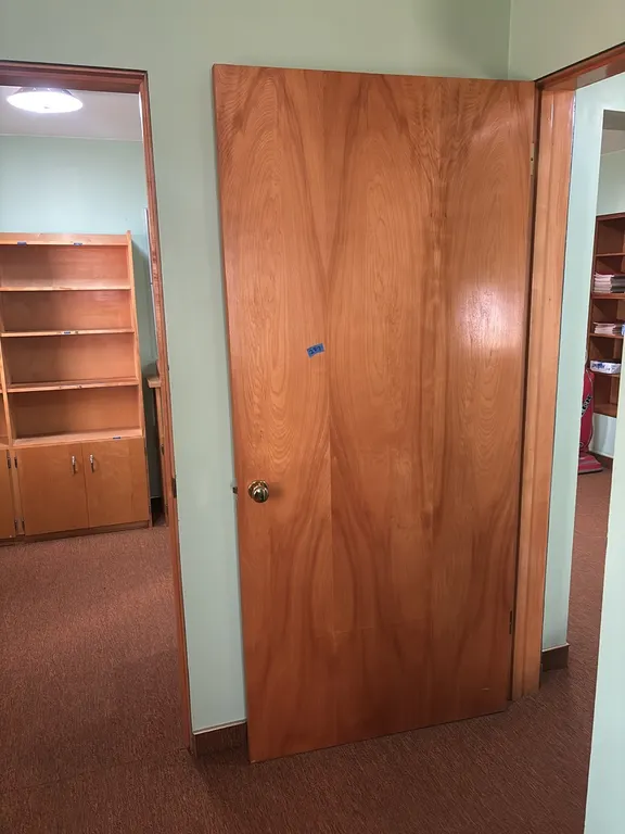 2 DOORS COAT ROOM 36”x80” 381/2”x 79”(BRING TOOLS AND HELP TO REMOVE