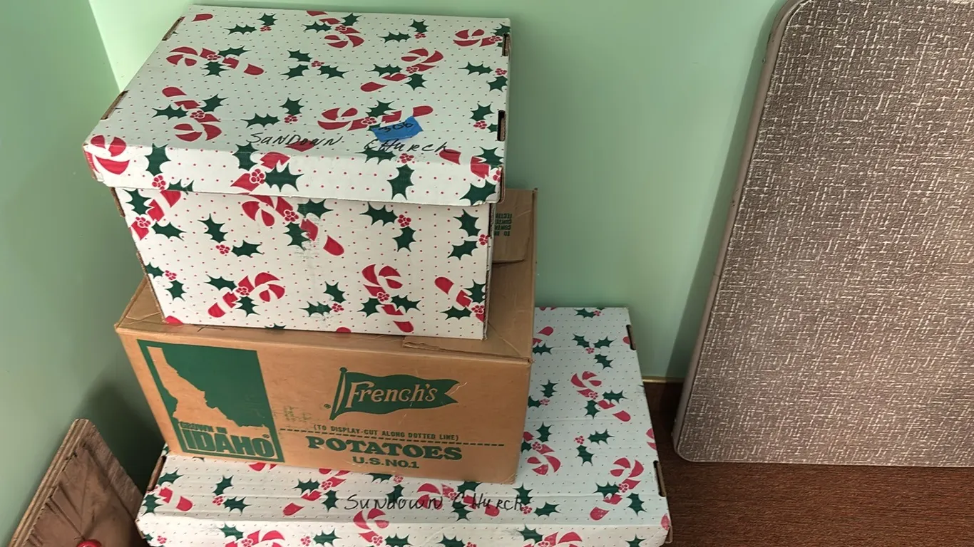 3 BOXES CHRISTMAS DECORATIONS