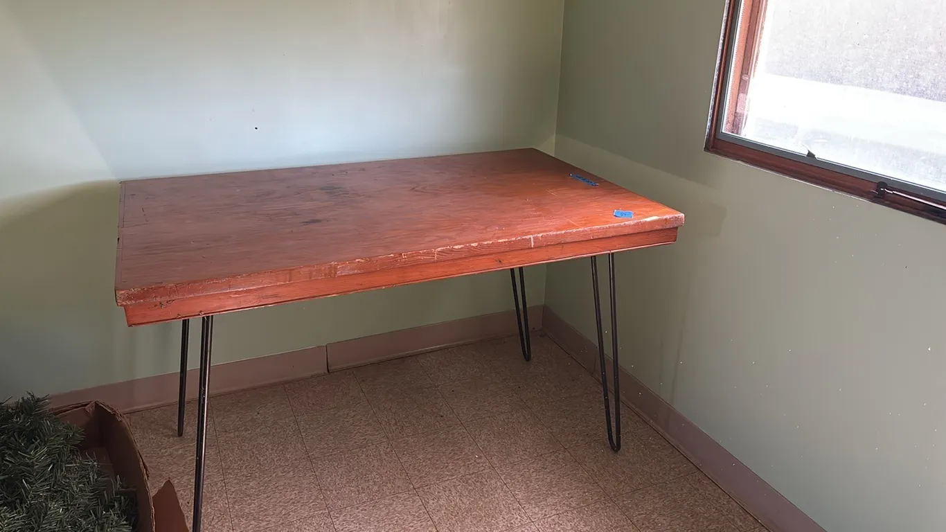 WOODEN FOLDING TABLE 48”x30”