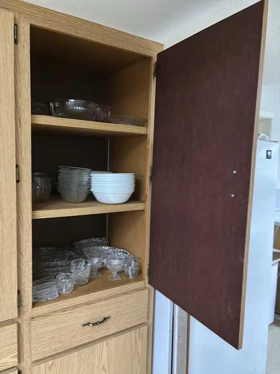 PANTRY CUPBOARDS 75”x79”TALL (BRING TOOLS AND HELP TO REMOVE)