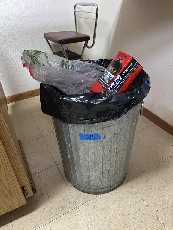 METAL GARBAGE CAN