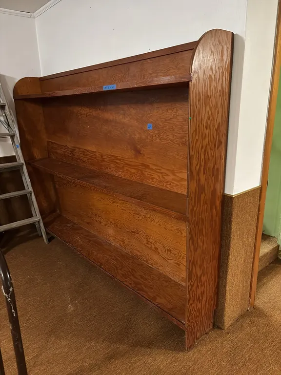 WOODEN SHELF 8’x5’9”(BRING HELP YO REMOVE)