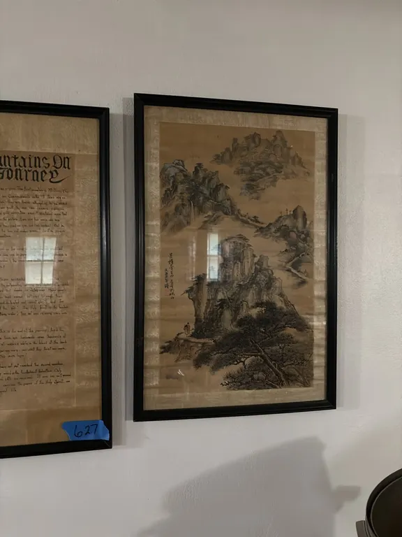 2 FRAMED ART PIECES