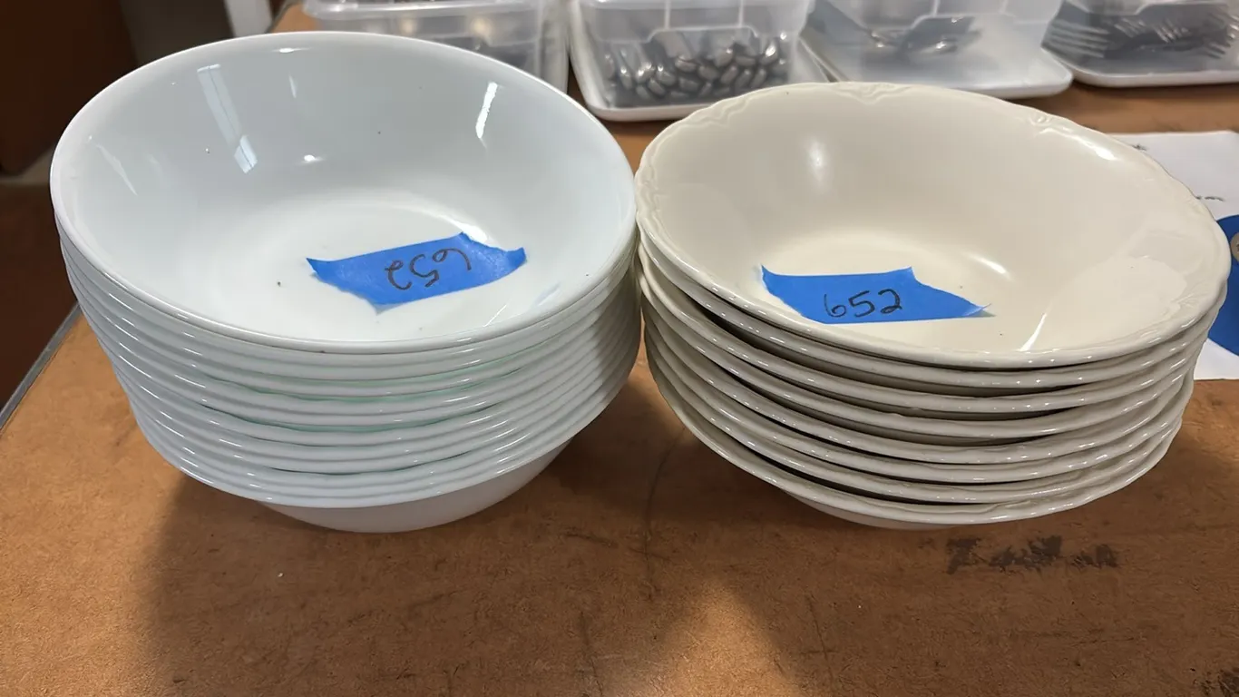 12 CORELLE SERVING BOWLS-8 SERVING BOWLS