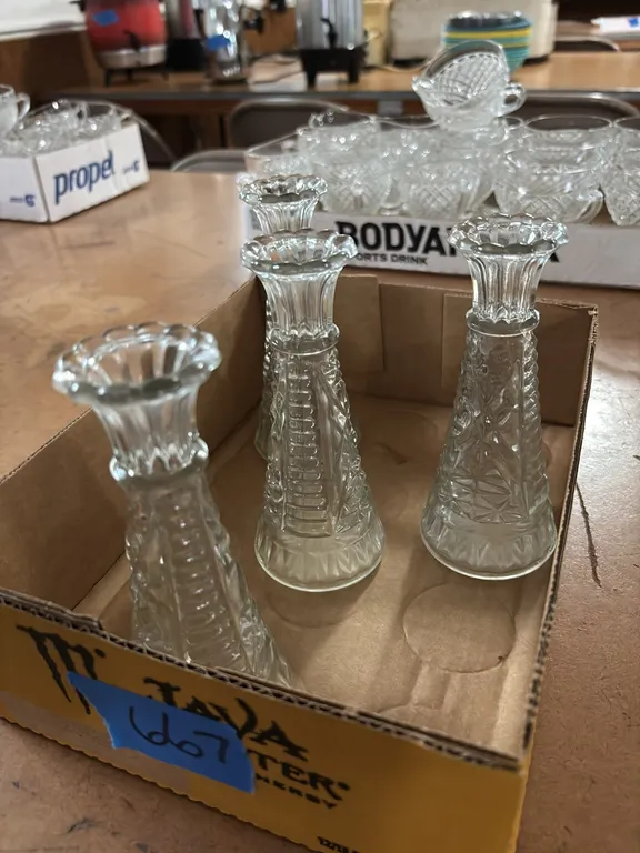 4 GLASS VASES