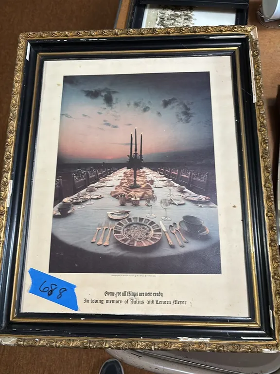 FRAMED PICTURE AND AAL PLAQUES
