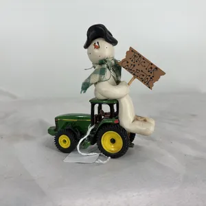 JOHN DEERE 8100 1/64 TRACTOR DIE CAST METAL  WITH SNOWMAN